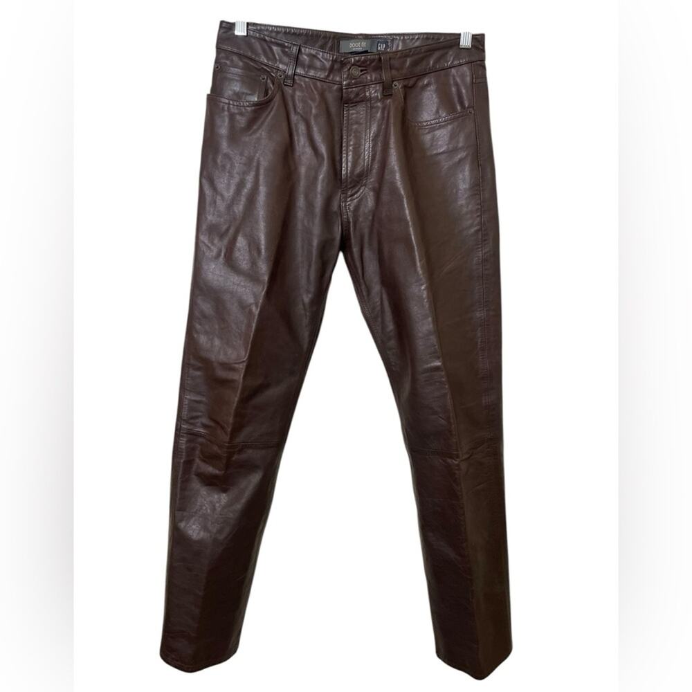 Men's Brown Leather Pants